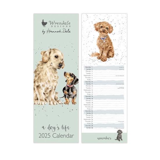 Wrendale 'A Dog's Life' Slim Calendar 2025