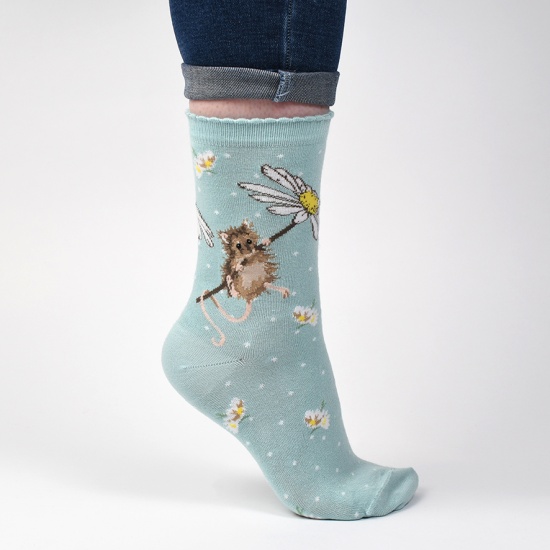 Wrendale 'Oops a Daisy' Mouse Socks