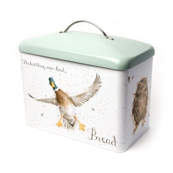 Wrendale 'Hare Brained ' Bread Bin (Green Lid)