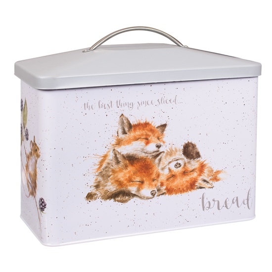 Wrendale Bunnies & Fox Bread Bin (Grey Lid)