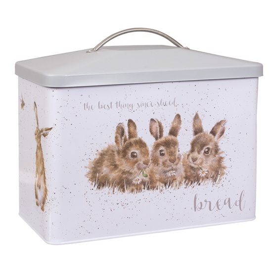 Wrendale Bunnies & Fox Bread Bin (Grey Lid)