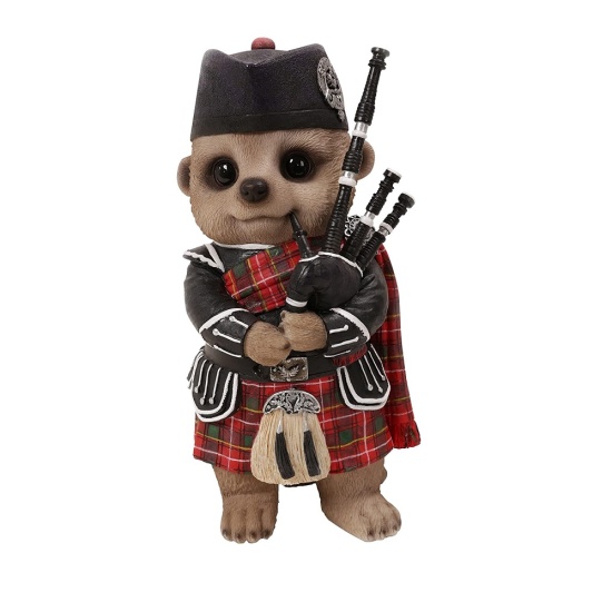 Baby Meerkat Scottish Bagpiper by Vivid Arts