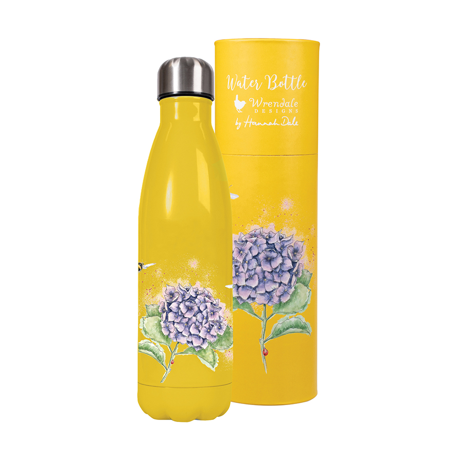 Wrendale 'Hydrangea' Flower and Bee Water Bottle 500ml