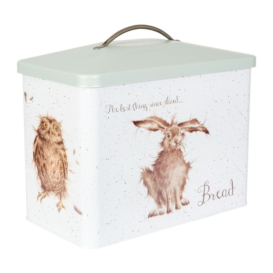 Wrendale 'Hare Brained ' Bread Bin (Green Lid)